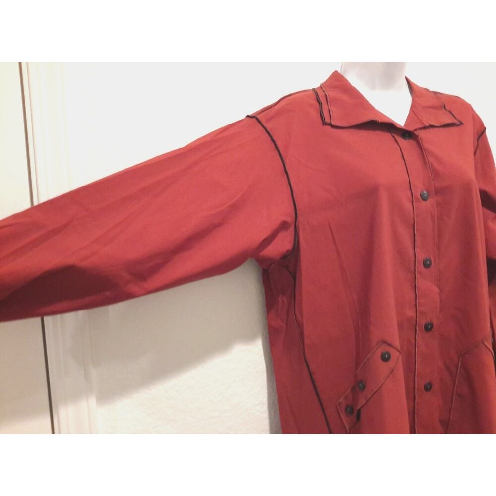 NEW womens XIAO 1503 Monica Jacket RUST red orange Size L Large USA - Picture 2 of 7